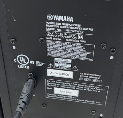 Yamaha YAS-207 & NS-WSW42 200W 2.1-Channel Soundbar System W