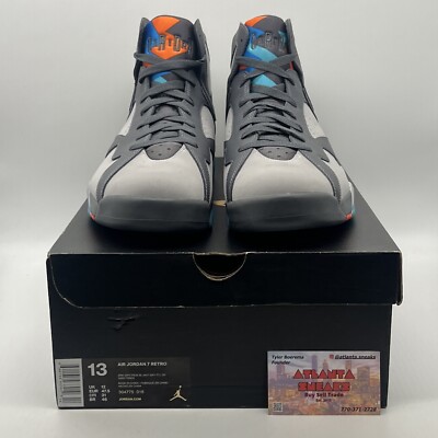 Size 13 - Air Jordan 7 Retro Barcelona Days Grey Blue Orange Suede