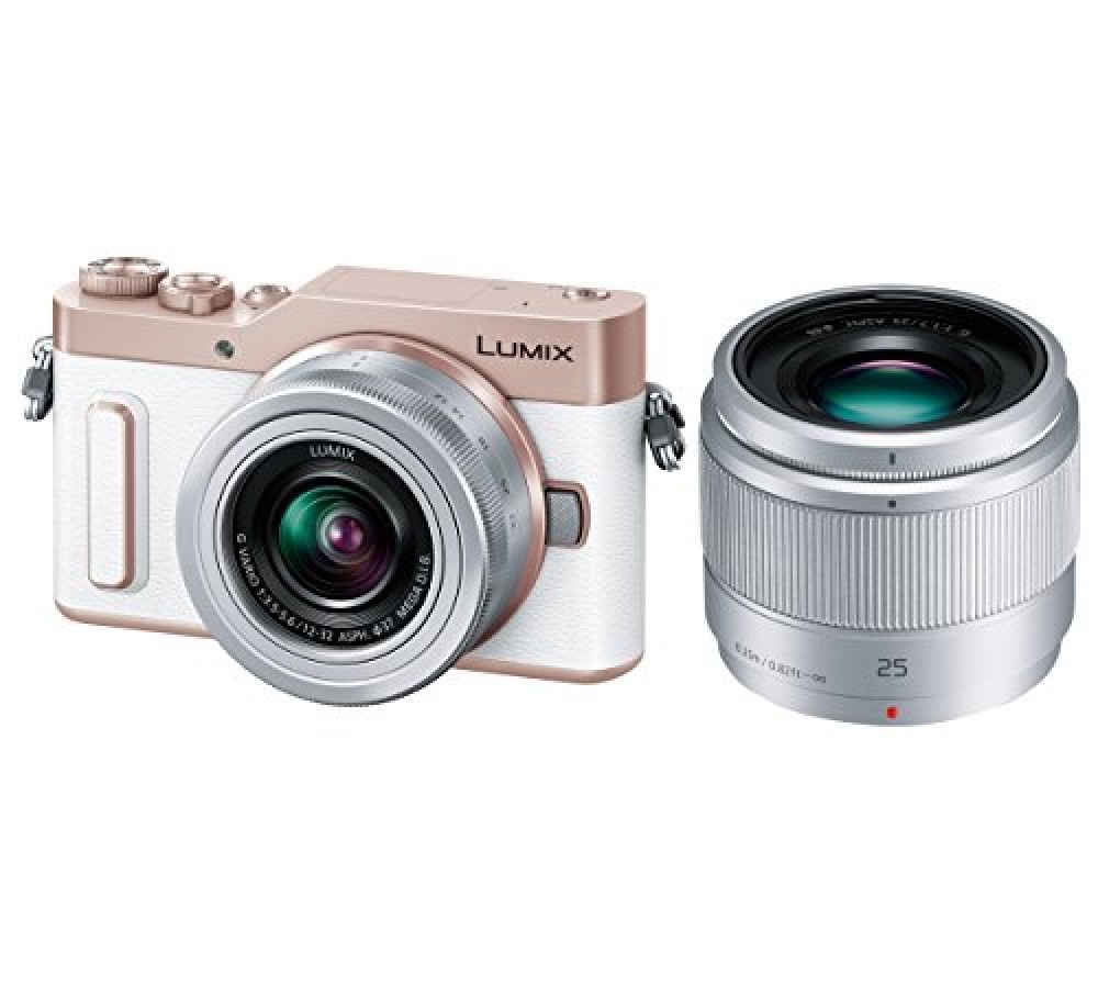 Panasonic mirrorless single-lens Lumix GF10 double lens kit white