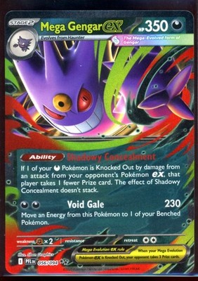 Mega Gengar EX 056/094 Ultra Rare Phantasmal Flames 2025 NM