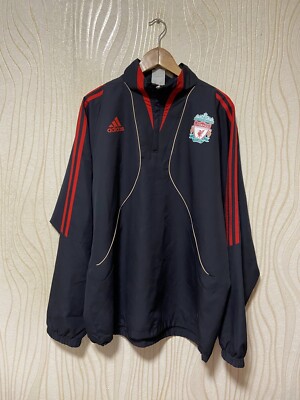 LIVERPOOL 2007 2008 TRAINING 1/4 ZIP FOOTBALL SOCCER JACKET ADIDAS