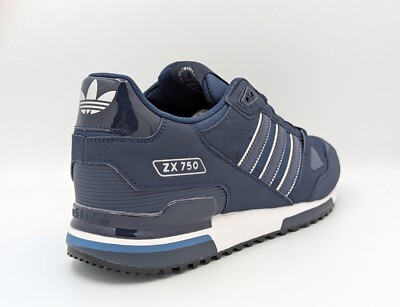 Mens ADIDAS Originals ZX 750 Trainers Navy New Classic Shoes Sale