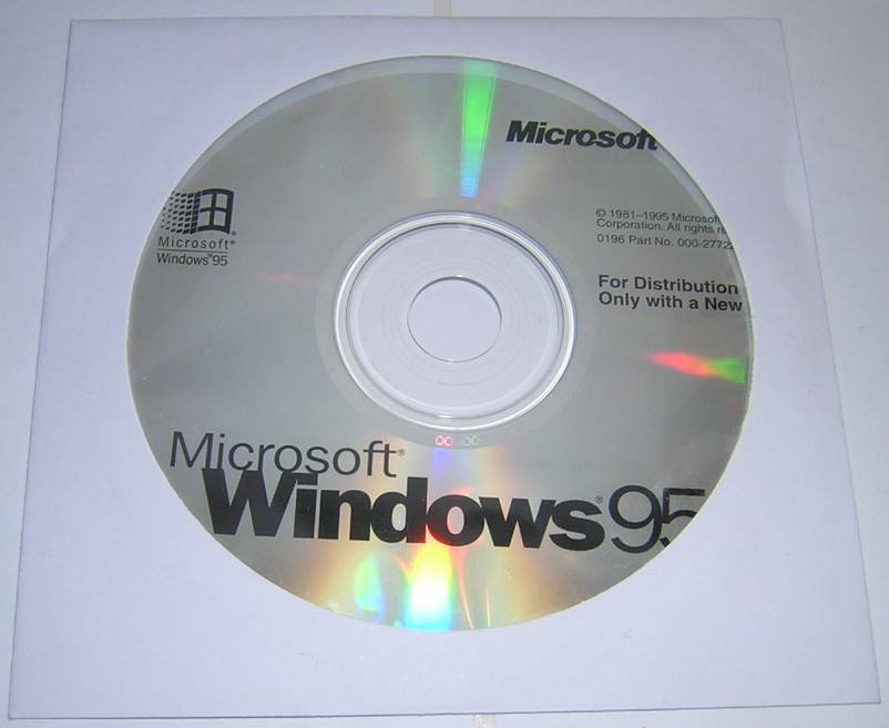Microsoft Windows 95 Install CD-ROM COA/Product Key & User Guide