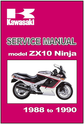 KAWASAKI Workshop Manual ZX10 Ninja 1988 1989 & 1990 Service