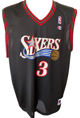 VTG SIXERS Allen Iverson Philadelphia 76ers Jersey Champion 44