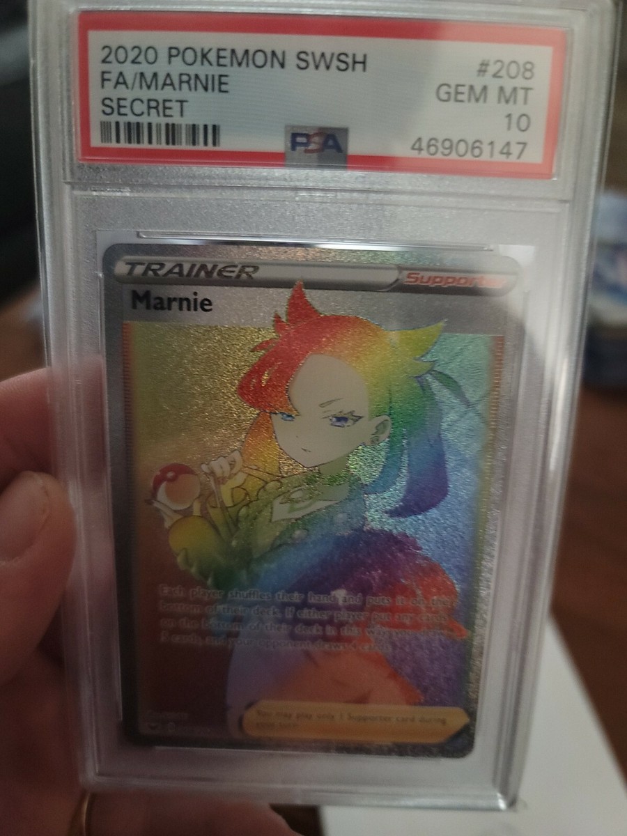 pokemon Marnie F.A Trainer PSA 10 SWSH RARE 208/202 | eBay