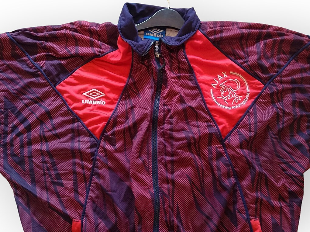 Vintage Ajax Amsterdam 1994-95 Umbro Training Jacket Soccer XL-2XL