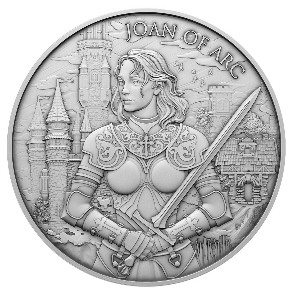 1 Tr Oz .999 Fine Silver Coin Joan of Arc Patron Saint France