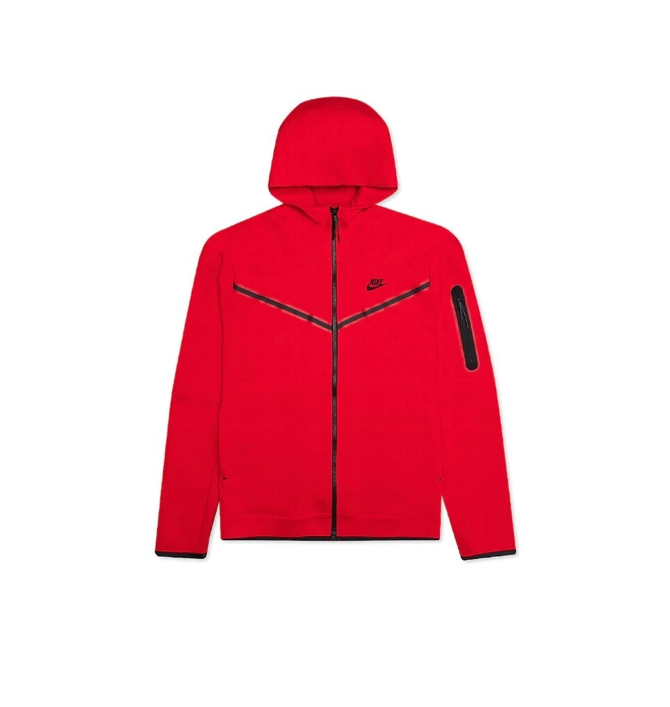 Nike Sportswear Tech Fleece Full-Zip Hoodie University Red CU4489