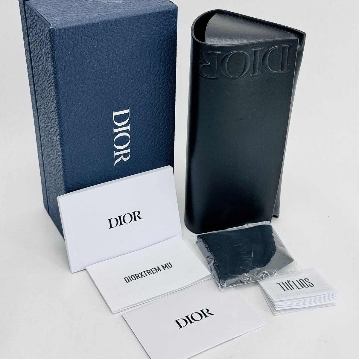 CHRISTIAN DIOR Black Blue Mirror Oblique Print B23 S3I Sunglass