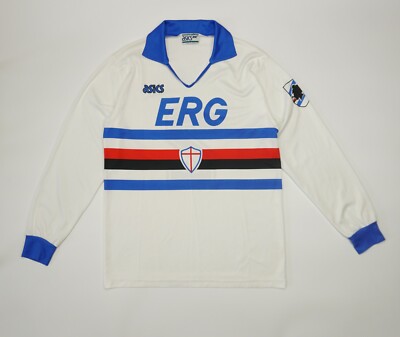 Vintage Mannini #2 Sampdoria 1990 1991 Football Shirt MATCH WORN