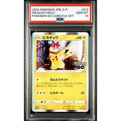 PSA 10 Pikachu Holo 272/S-P Pokémon GO File Set Promo Pokemon Card