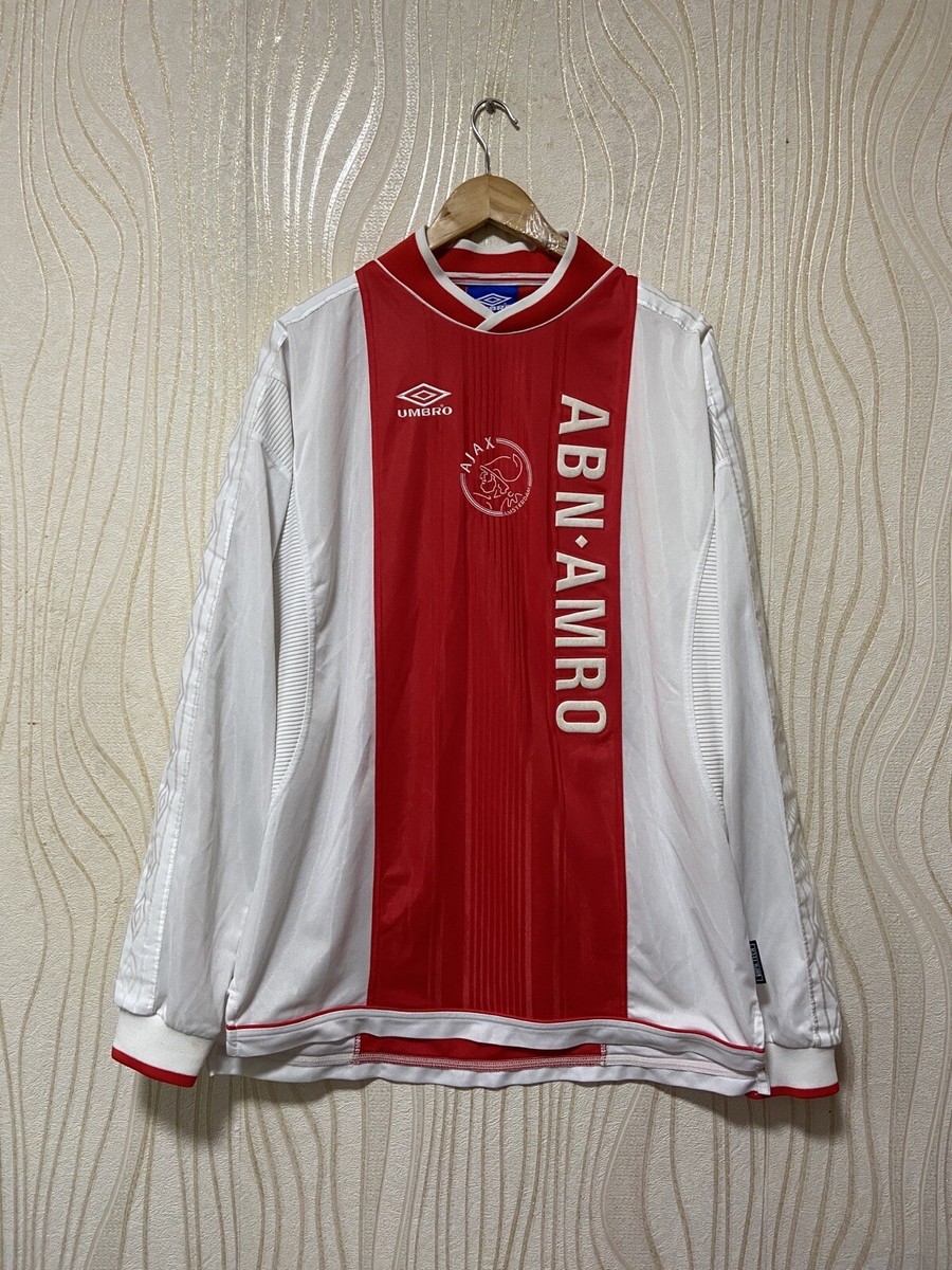 AJAX AMSTERDAM 1999 2000 HOME SHIRT JERSEY UMBRO LONG SLEEVE sz XL