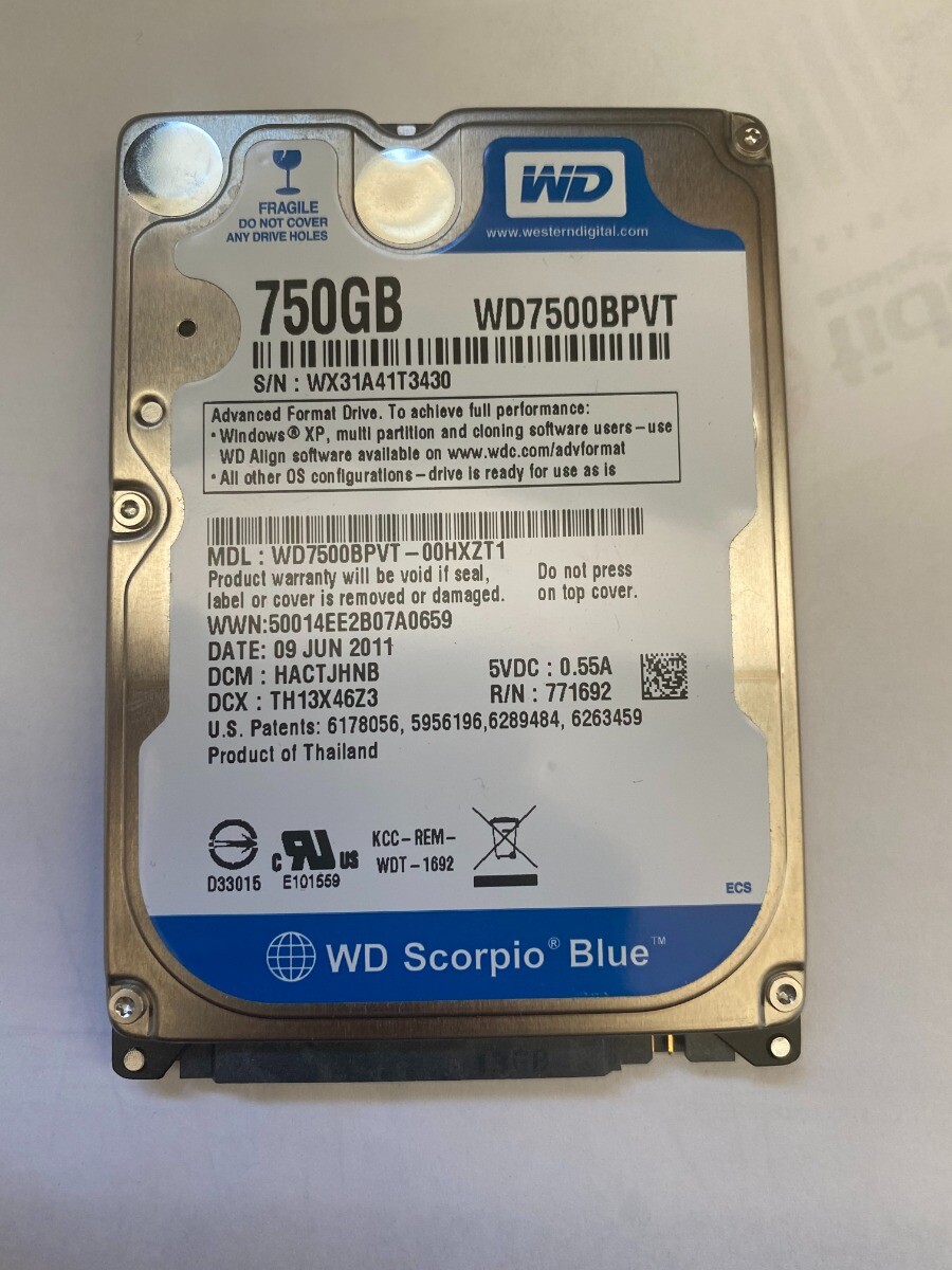 WD 750GB 2.5