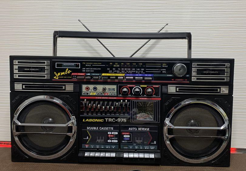 LASONIC TRC-975 Boombox Stereo Radio Cassette Player Recorder