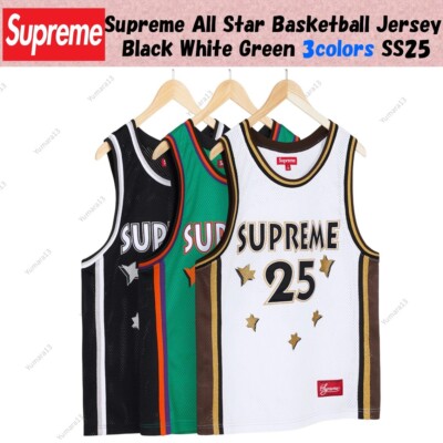 Supreme All Star Basketball Jersey Black White Green 3colors SS25