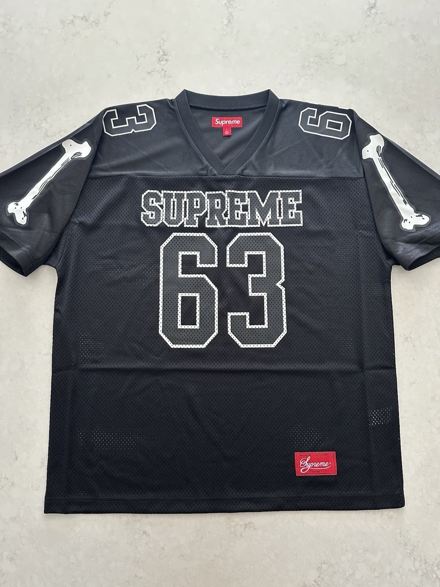 Size Large - FW25 Supreme Bones Football Jersey Graphic Logo Black