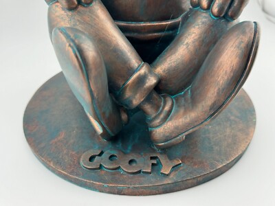 RARE Disney Parks Goofy Bronze Resin Garden Statue EPCOT Festival