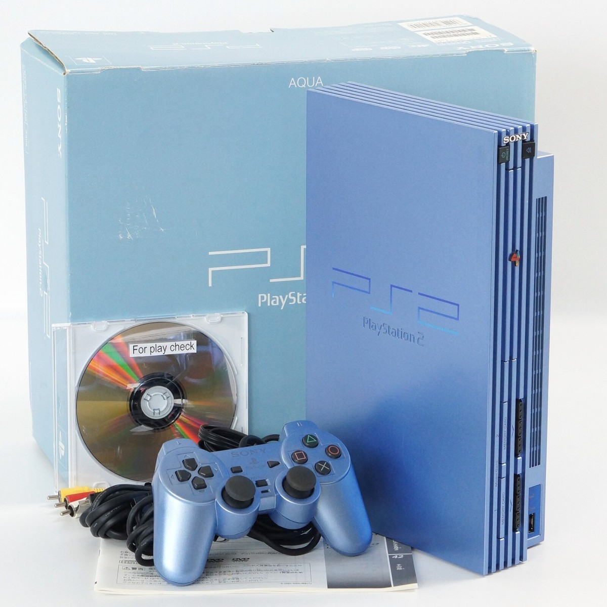 PS2 Console SCPH-39000 AQ AQUA NTSC-J Tested System Japan