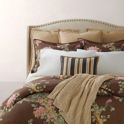Ralph Lauren Harlow Brinly Floral Bohemian Queen Duvet Cover