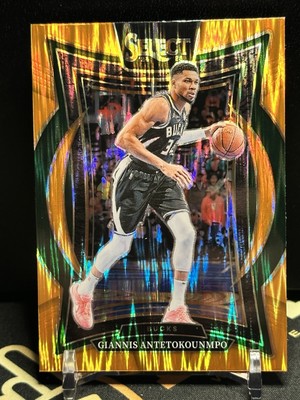 2024-25 Select Giannis Antetokounmpo CONCOURSE ORANGE FLASH PRIZM