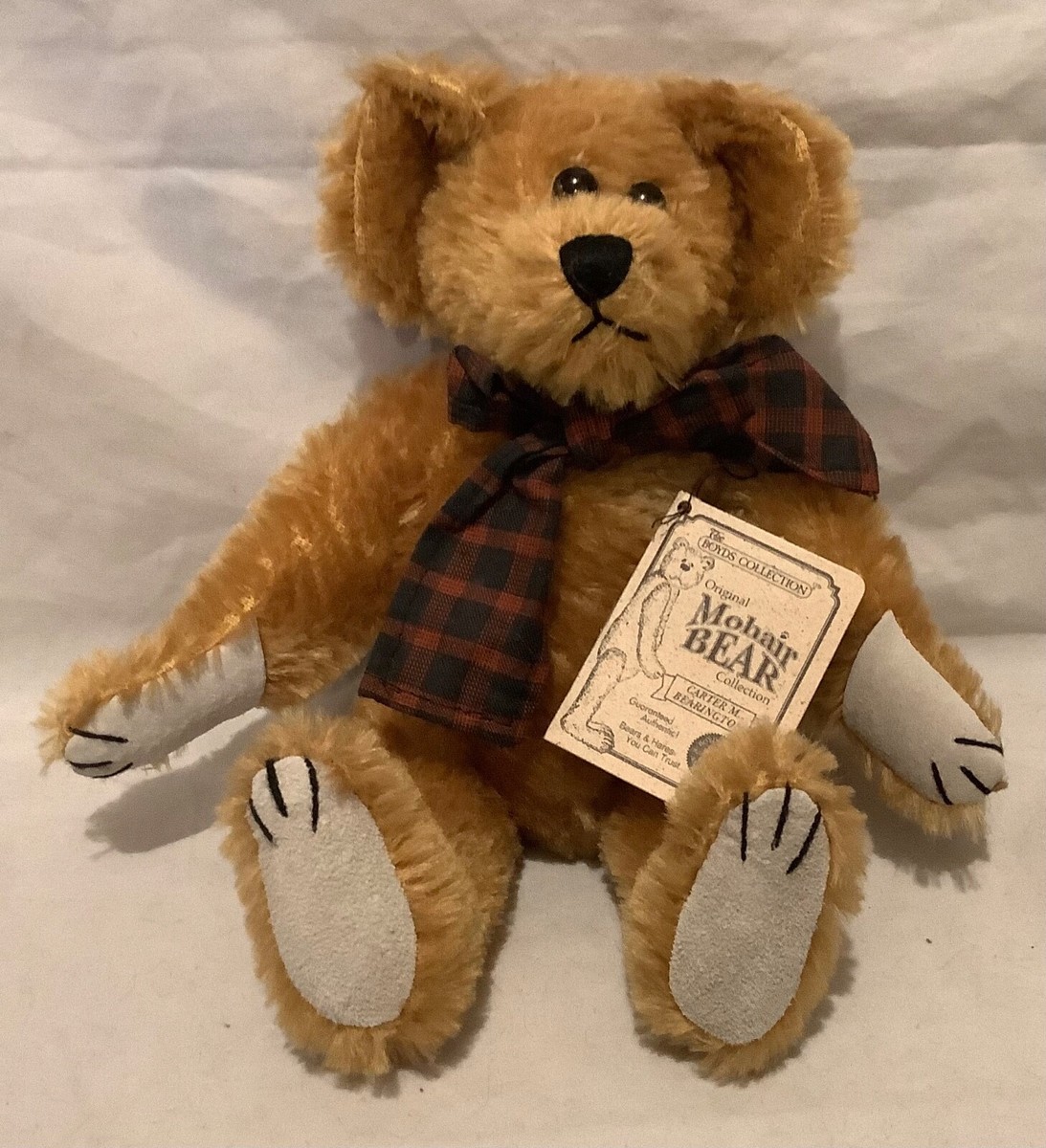 Vintage 1998 Boyds Mohair Bear Collection Jointed Plush Carter M