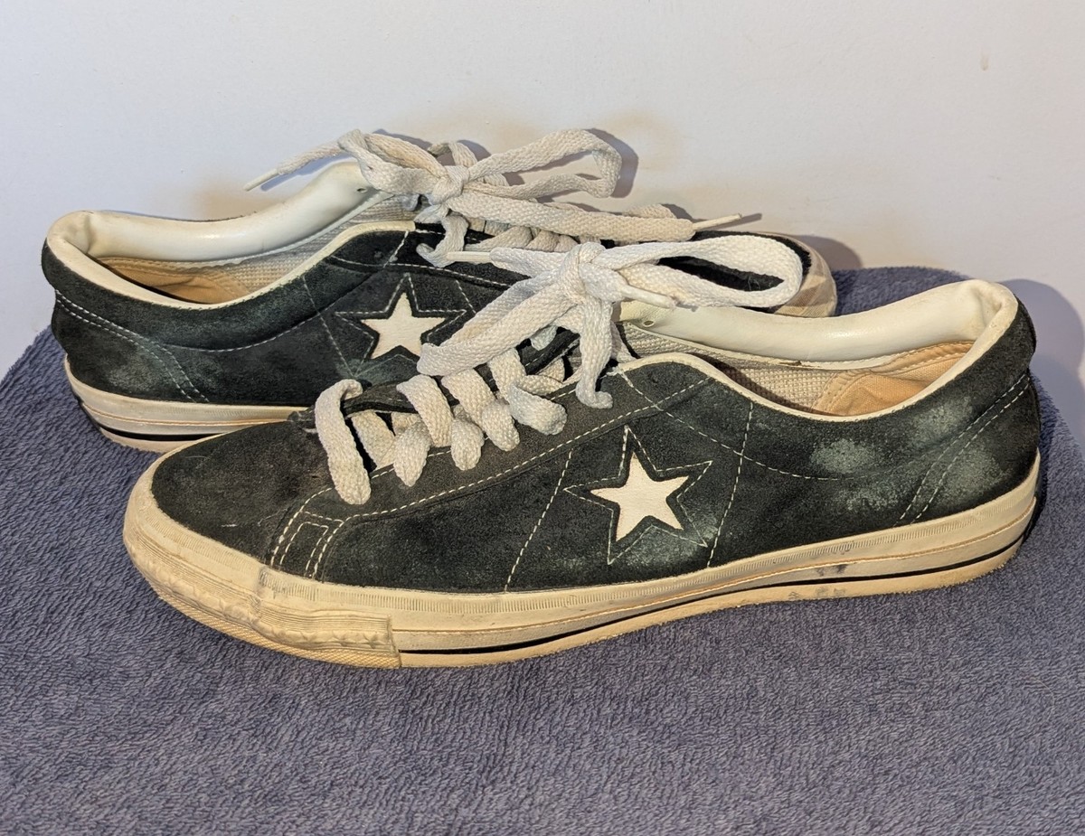 Vintage 90s Converse One Star Made In USA Mens Size 10 Green Suede