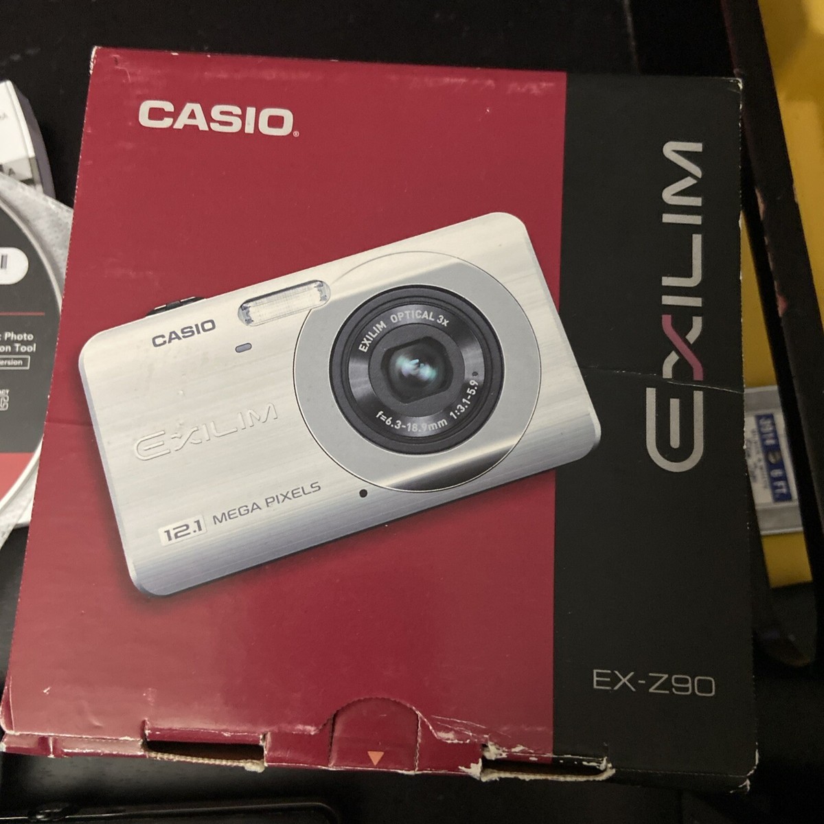 Casio EXILIM EX-Z90 12.1 MP Digital Camera - Black (Battery) for