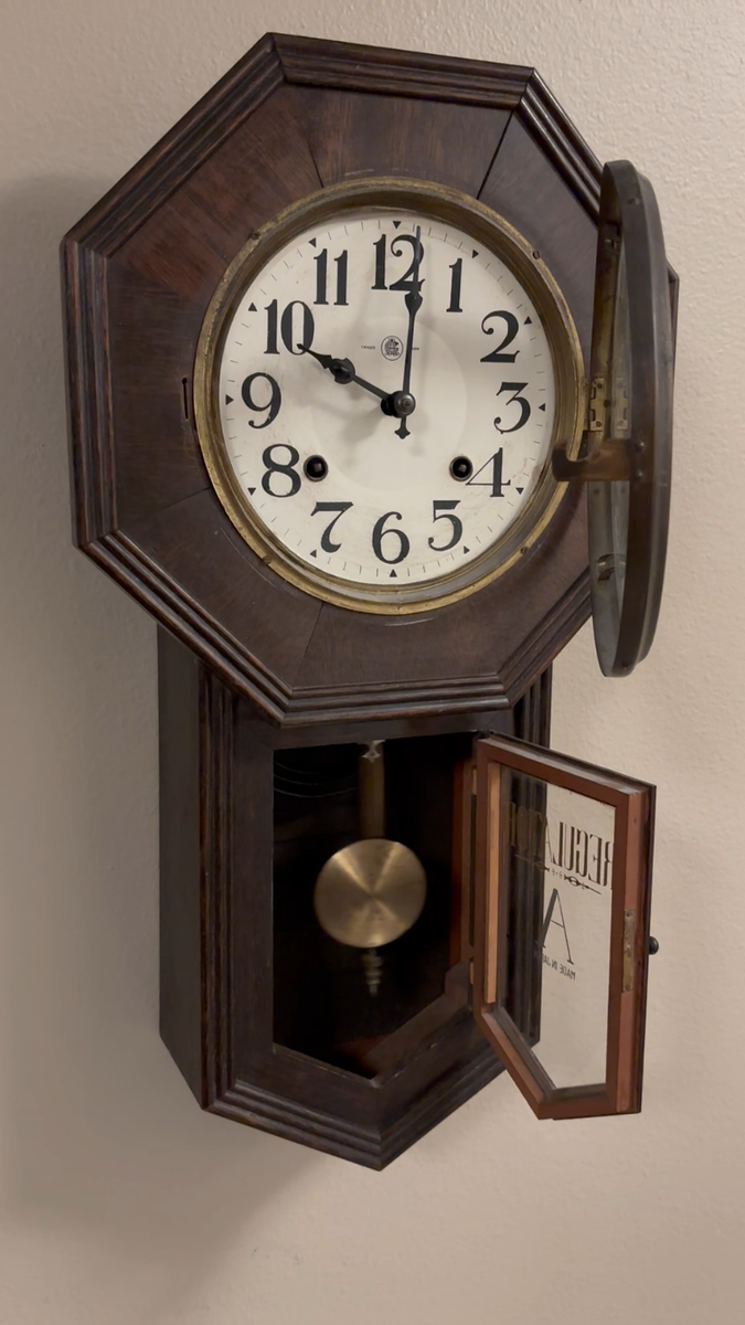 REGULATOR Aichi Tokei Denki K.K. 8 Day-Spring Wall Clock Early