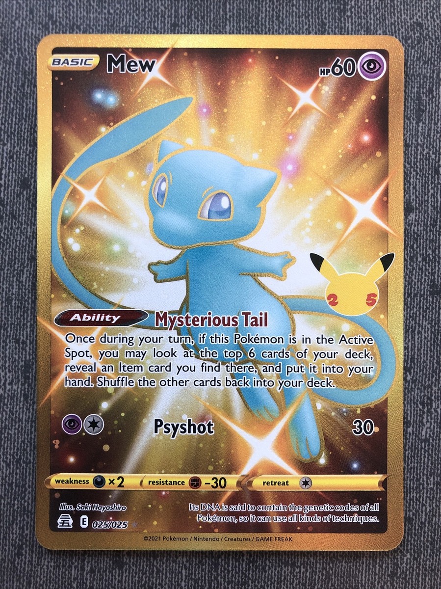 Mew 025/025 Gold Pokemon Celebrations 25th Anniversary | eBay