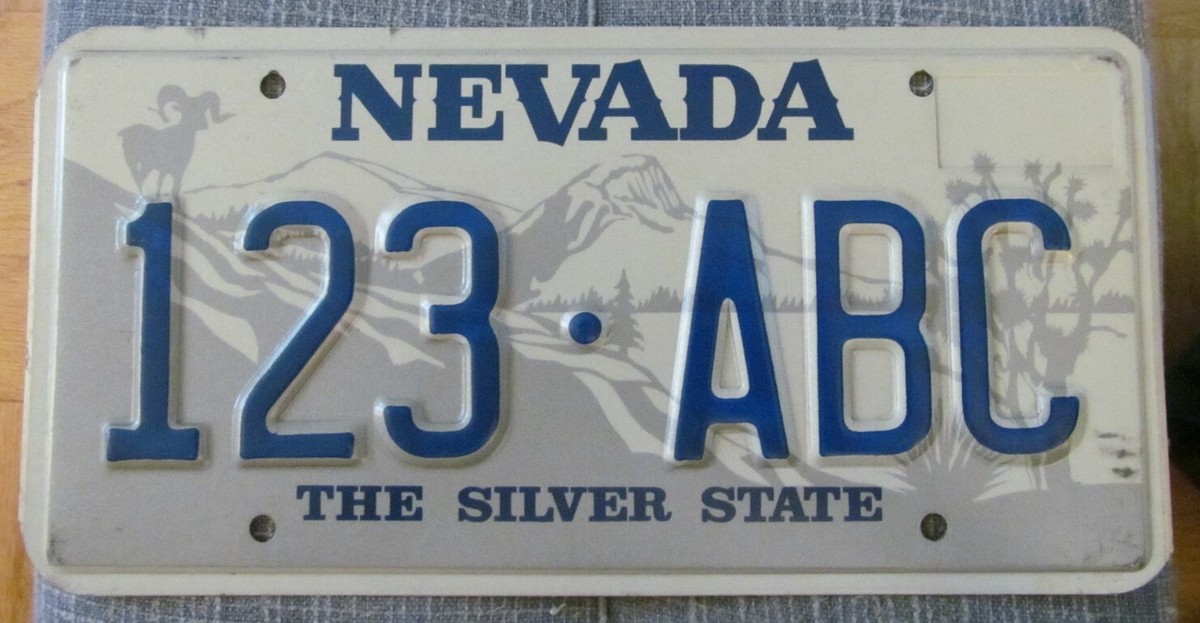 Nevada 1985 SAMPLE License Plate # 123-ABC | eBay