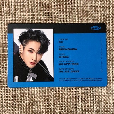ATEEZ SEONGHWA [THE WORLD EP.1 : MOVEMENT] Official ID Card