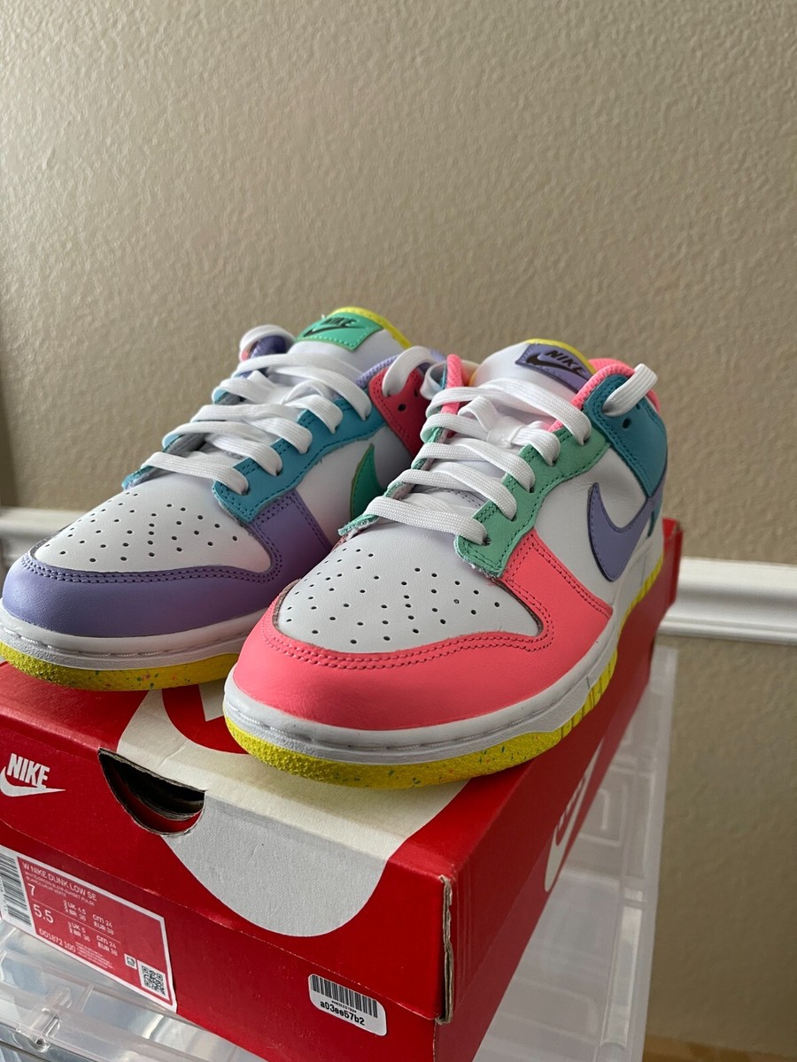 Nike Dunk Low SE Easter Candy (W) DD1872-100 /Size 7W/ White/Green