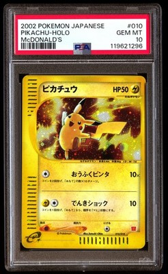 PSA 10 Pikachu Holo 010 Pokemon Mcdonald's Japanese 2002 | eBay