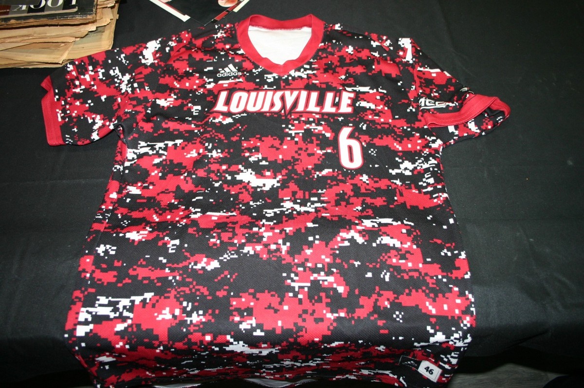 Louisville Cardinals Adidas Baseball Game Used digital camo Jersey