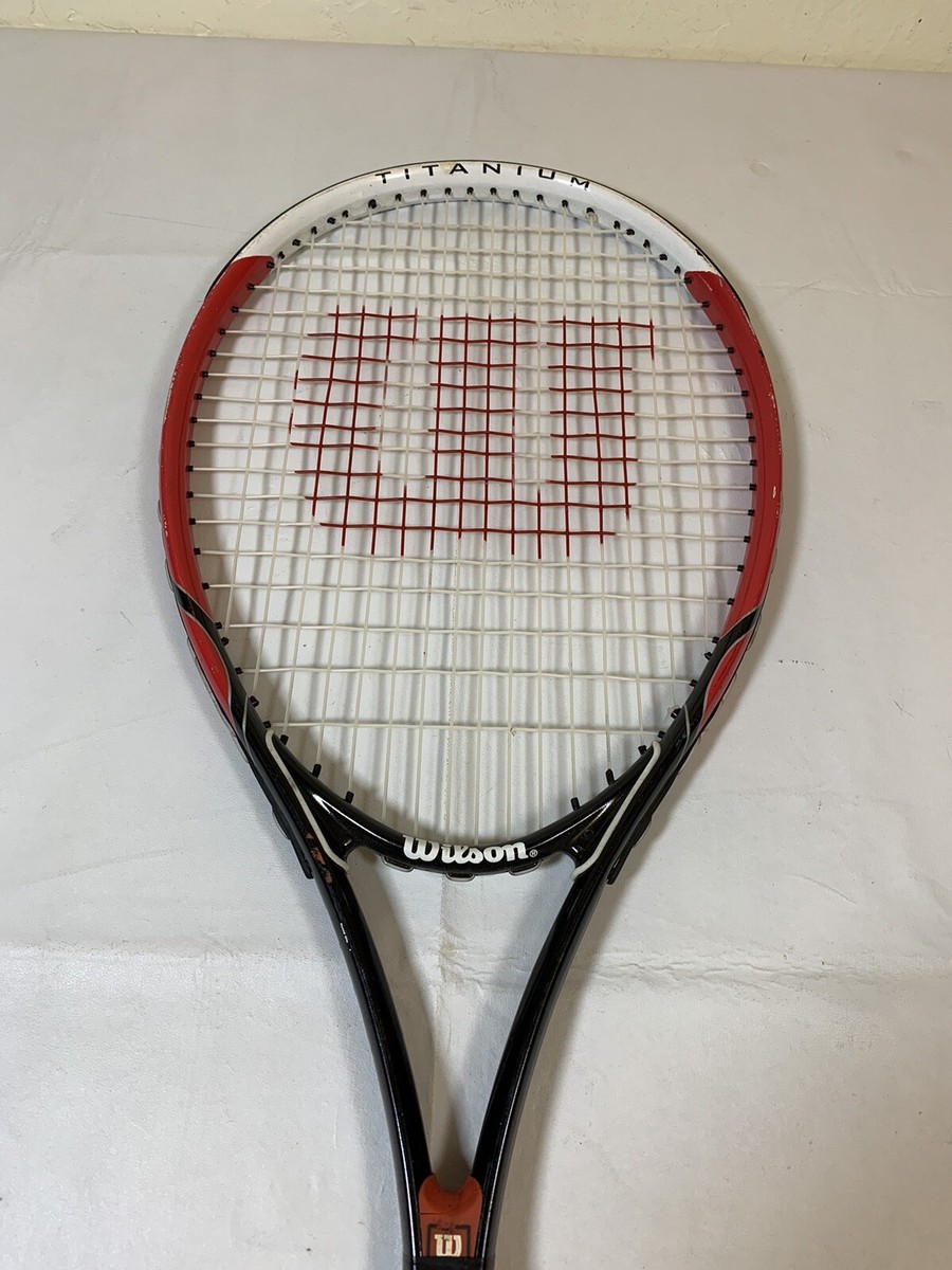 Roger Federer Wilson Titanium Tennis Racquet 27 in 4 1/4 Grip | eBay