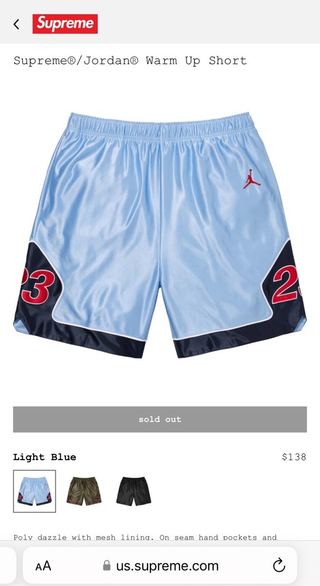 Supreme Jordan Warm Up Shorts Blue | eBay