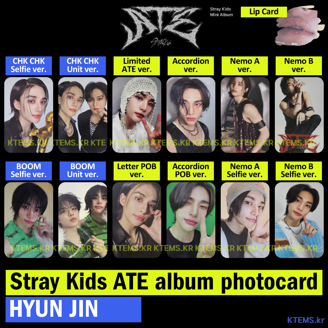 Stray Kids ate photocard HyunJin limited ver letter accordion