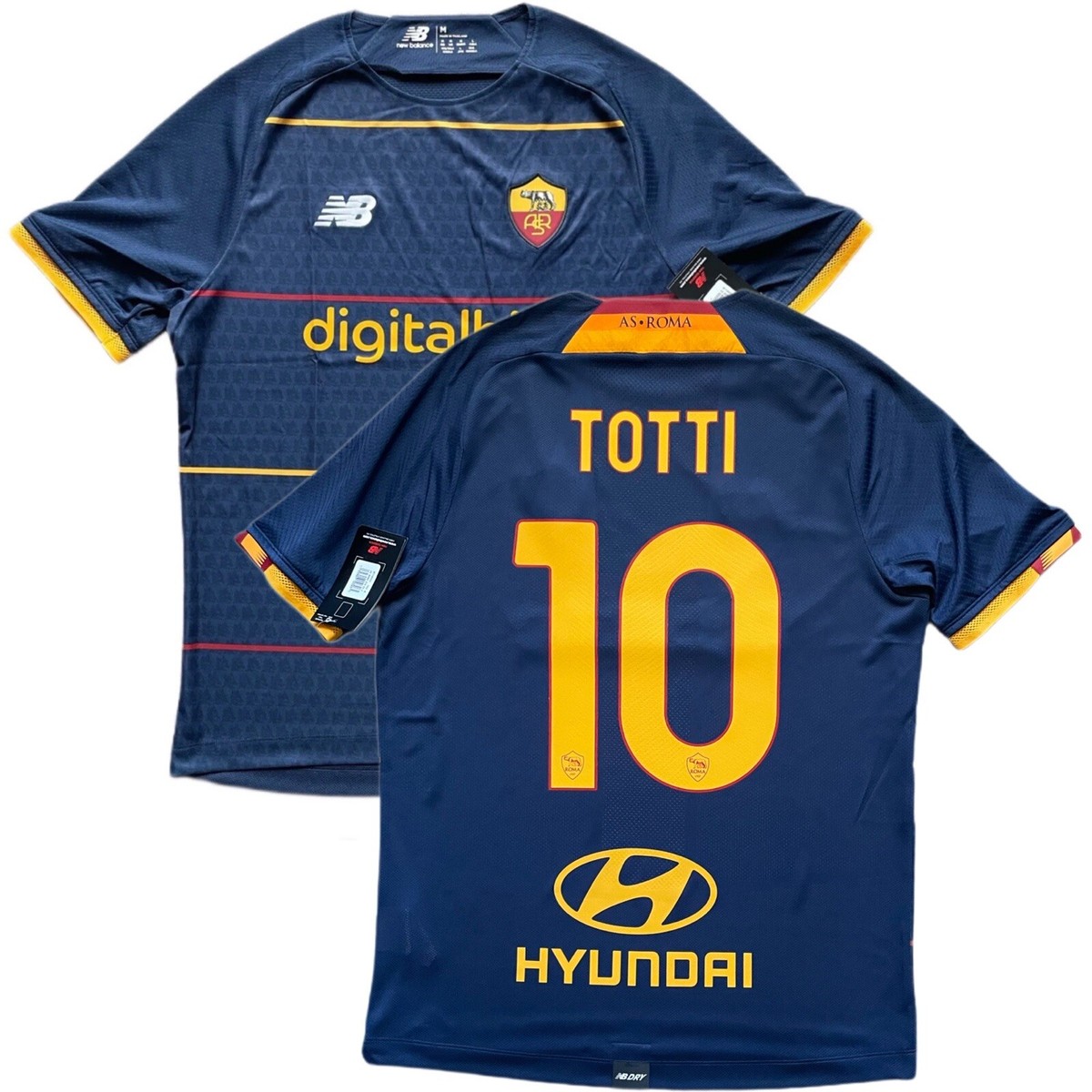 2021/22 AS Roma Fourth Jersey #10 Totti Medium New Balance 4th