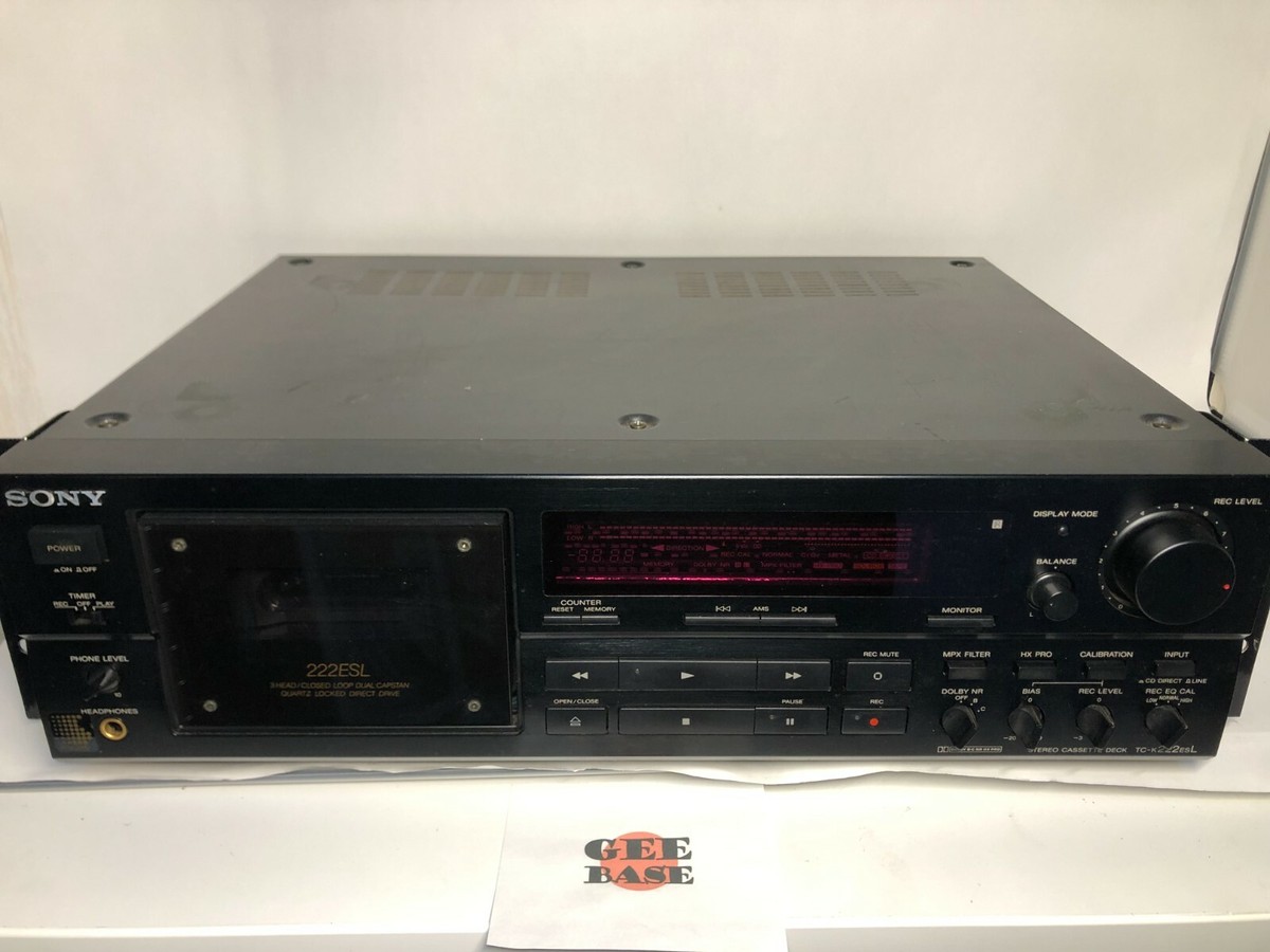 Sony TC-K222ESL Cassette Deck Powered on For Parts or Repair Free