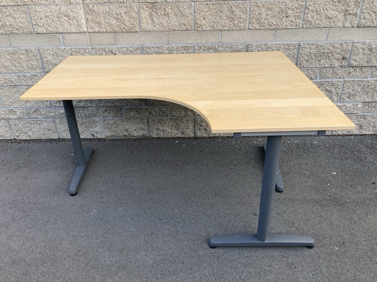 BIRCH IKEA GALANT CORNER DESKS | eBay