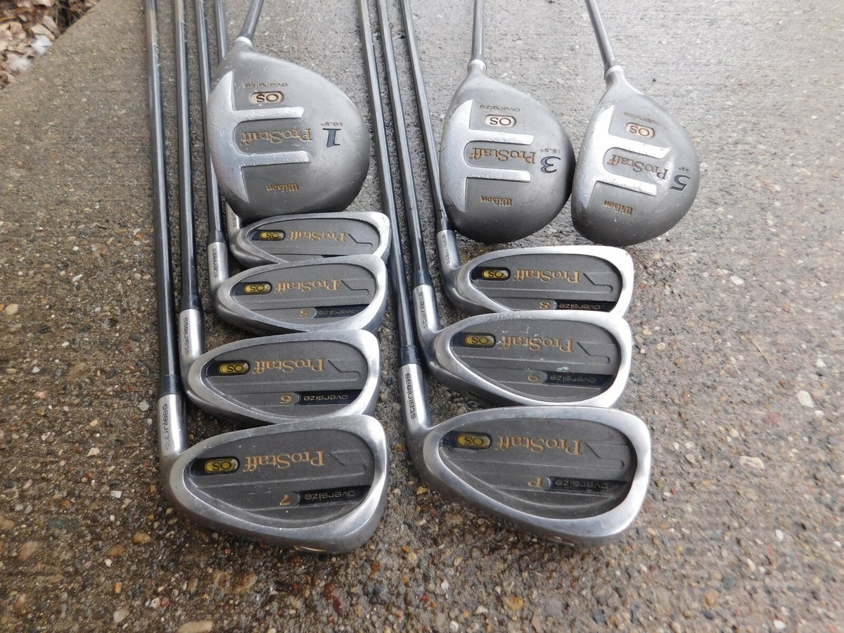 Right Handed Wilson ProStaff OS 4-PW Iron Set +1,3,5, Woods w