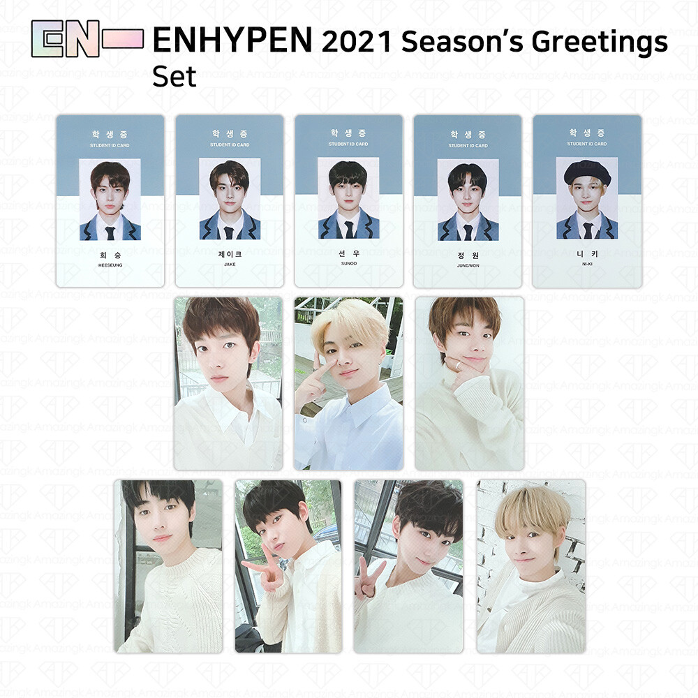 Enhypen 2021 Season's Greetings Photocard Student ID Card Jungwon