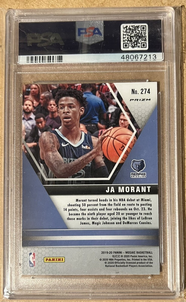 2019-20 Panini Mosaic JA MORANT Rookie RC PSA 10 Pink Camo NBA