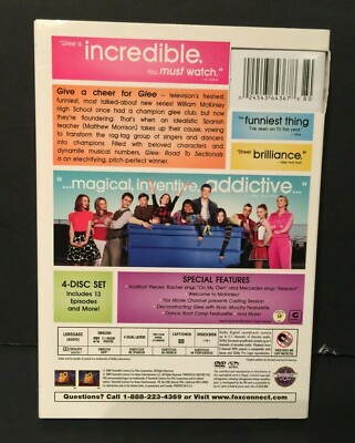 GLEE SEASON 1 VOLUME 1---4 DISC SET 13 EPISODES DVD 24543643678| eBay