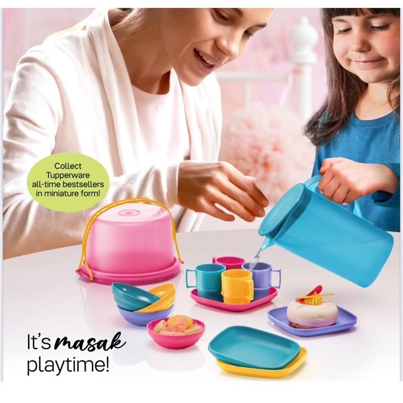 Tupperware 14pcs Miniature Cooking Set Kids Play Mini Toy Set Xmas