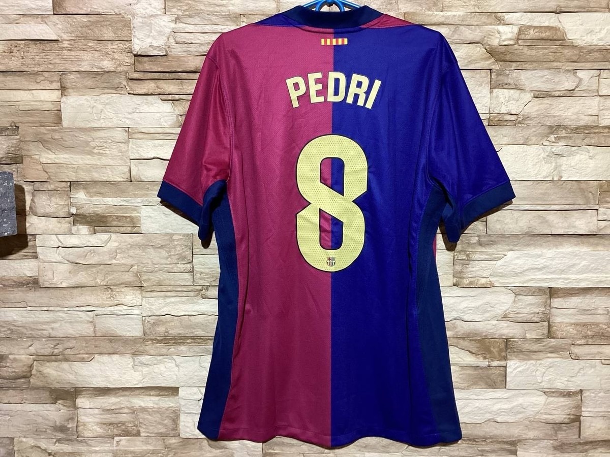 BARCELONA 2024 2025 Home Football Shirt Soccer Jersey Nike #8