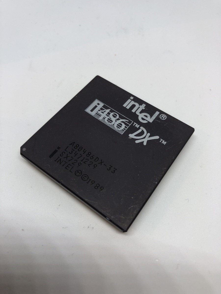 Intel I486 DX 33mhz A80486dx-33 CPU Processor Gold Vintage RARE