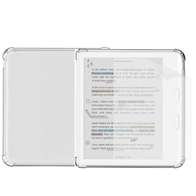 Clear Case for Kobo Libra Colour and Screen Protector, Libra Color