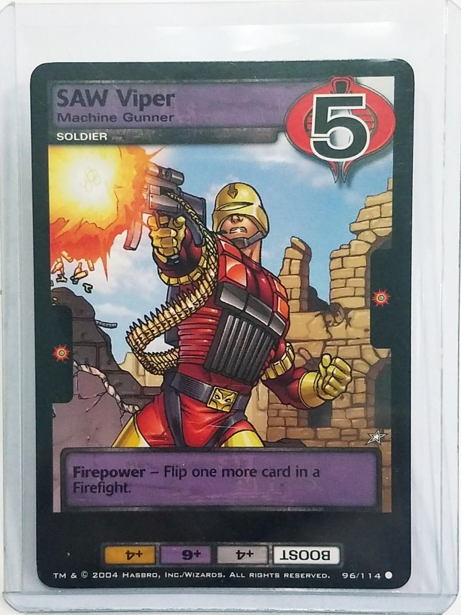 RARE GI JOE TRADING CARD GAME TCG BASE SET SAW-VIPER ERROR
